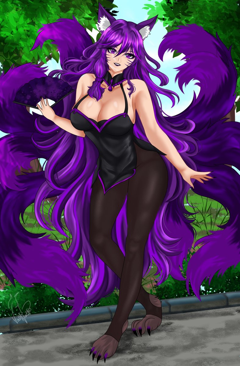 Um passeio com uma linda raposa💖   

Commissão para cliente do discord   

Brigaduu pela confiança😍