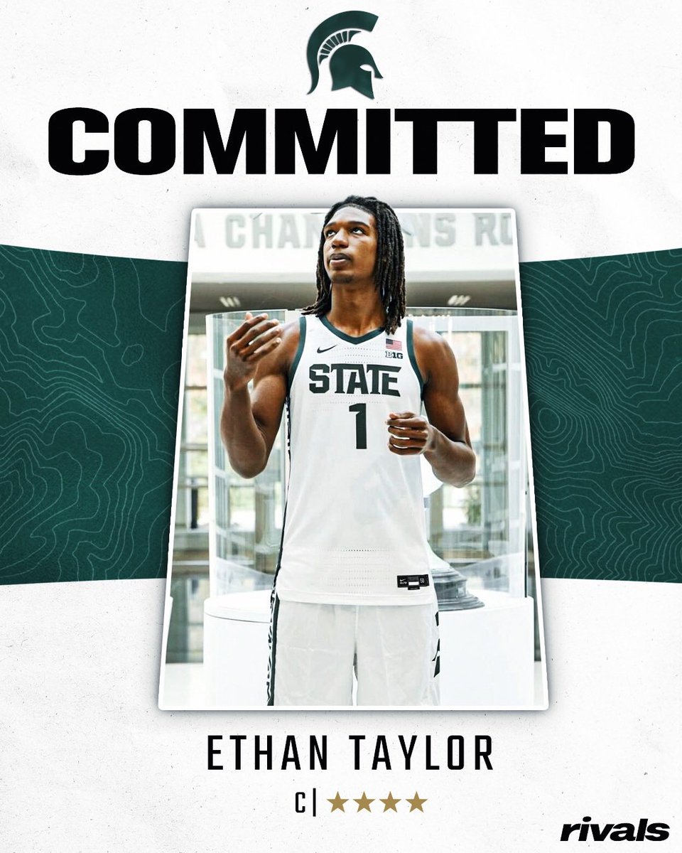 TheSpartanMag's tweet photo. BREAKING: Michigan State lands top priority ‘26 center Ethan Taylor…

The 7-foot-1 center signed with the Spartans over finalists in Kansas, Oregon, Indiana, and more.

(FREE): https://t.co/f6bdv3mZmD https://t.co/DPkuoQKWZs