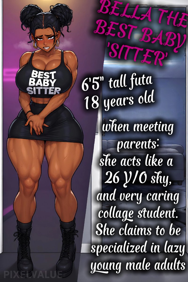 pixelvalue1's tweet photo. BELLA THE BEST BABY 'SITTER'
concept art generated by Ai
#FUTA #AIart #BNWO #BBC #FEMBOY https://t.co/JFpixlq1Mh