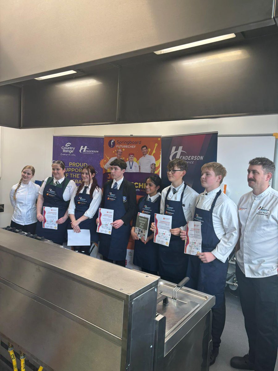 HeOlspck's tweet photo. The Home Economics Department is very proud of two of our Year 11 students, Hana Anish and Lewis Halliday who represented the College at the Springboard Chef Competition held at Belfast Met today. We are delighted that Hana was selected as the winner of the local final! https://t.co/HLOGWcv86X