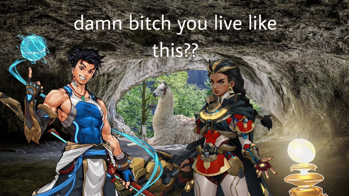 chilihana's tweet image. sometimes i forget illari literally lives in a cave