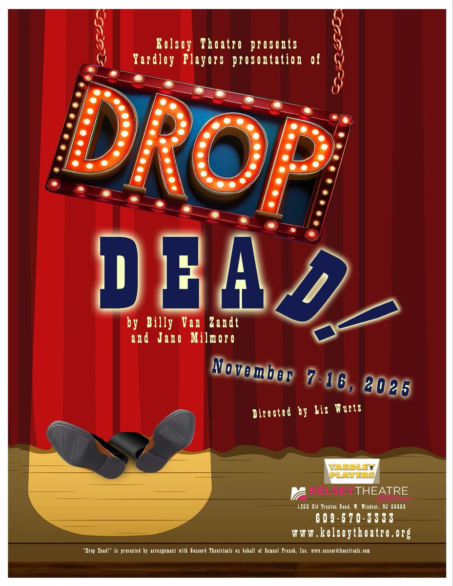 Got any plans for tonight? 
Why not come over to Kelsey Theatre at Mercer and join us for a performance of DROP DEAD! | presented by the Yardley Players

Tonight’s performance begins at 8pm. 

Kelseytheatre.org for ticket links and more information