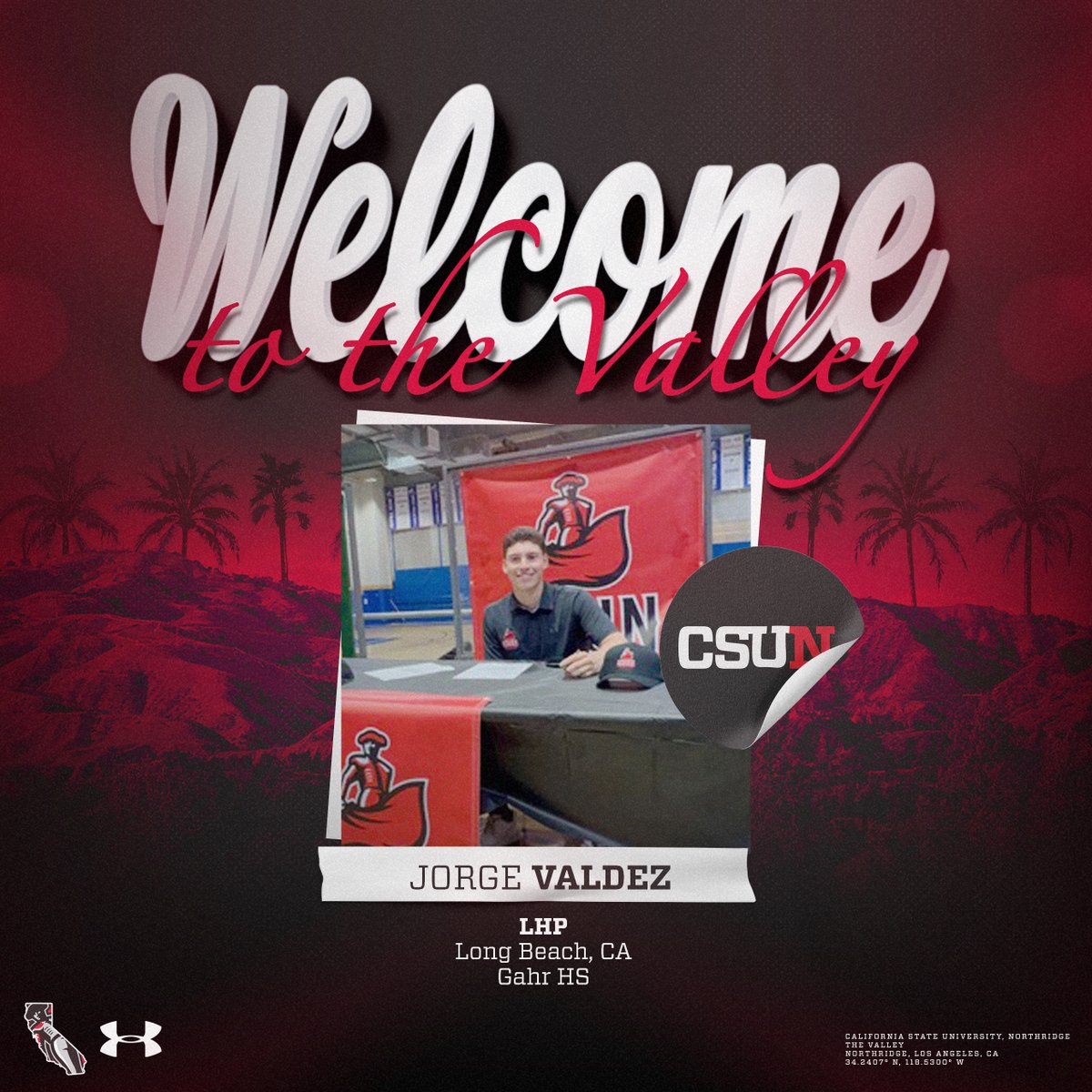 CSUNBaseball's tweet image. From Long Beach ➡️ Northridge

Welcome to CSUN, Jorge!

#GoMatadors