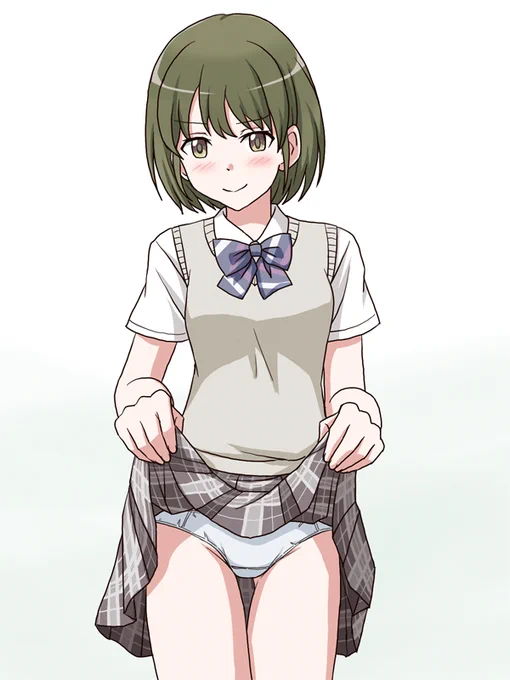 たくし上げにちか いつもは嫌そうな顔で見せてもらってたけど、今回はわからせたい顔してもらった。