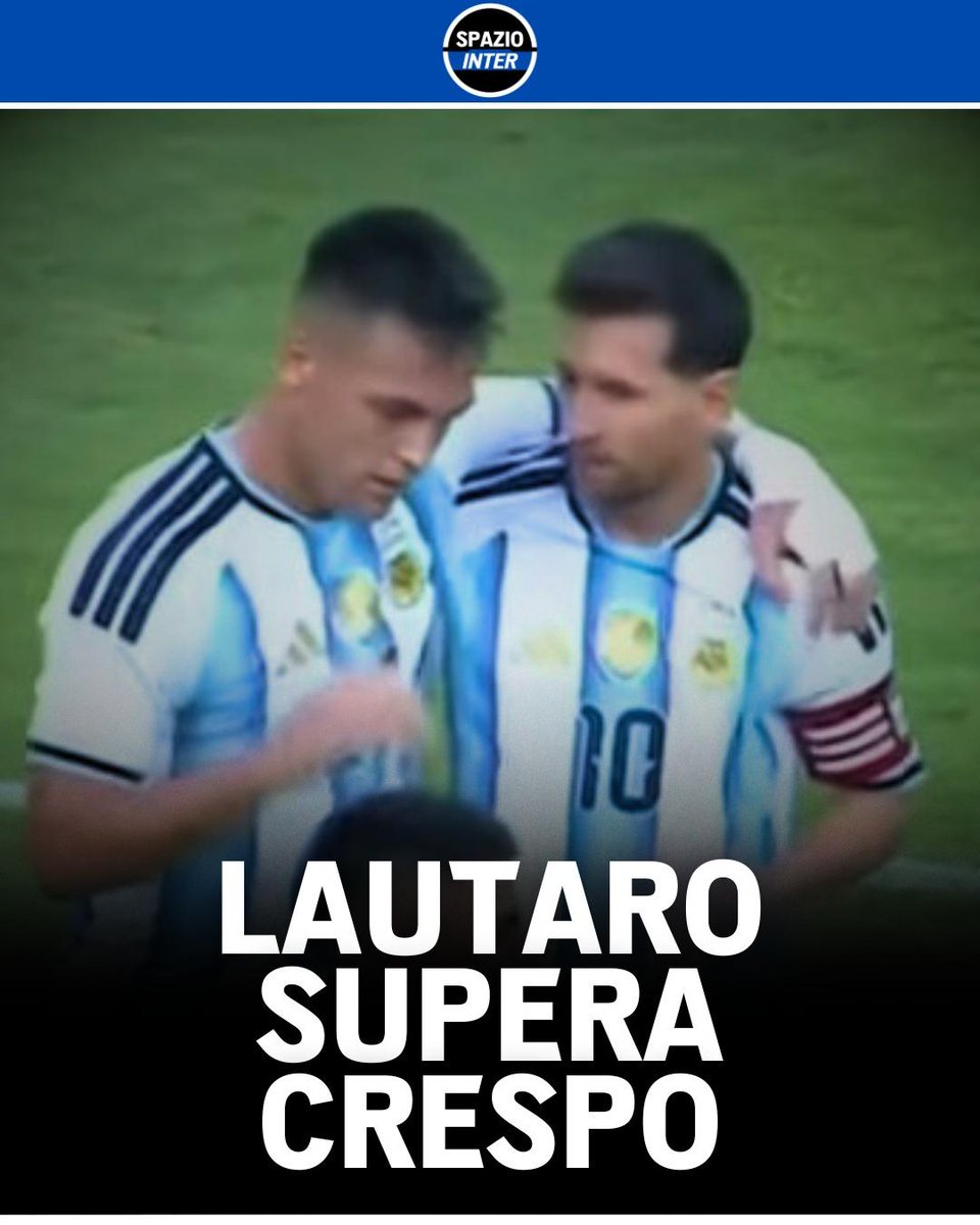 SpazioInter's tweet image. Lautaro supera Hernan Crespo😍

L&apos;attaccante nerazzurro ha giocato con la sua Argentina contro l&apos;Angola‼️

Con questa rete, il centravanti è arrivato a quota 36 gol superando Crespo nella classifica dei marcatori dell&apos;Argentina 3️⃣6️⃣

#LautaroMartinez #Argentina #SpazioInter