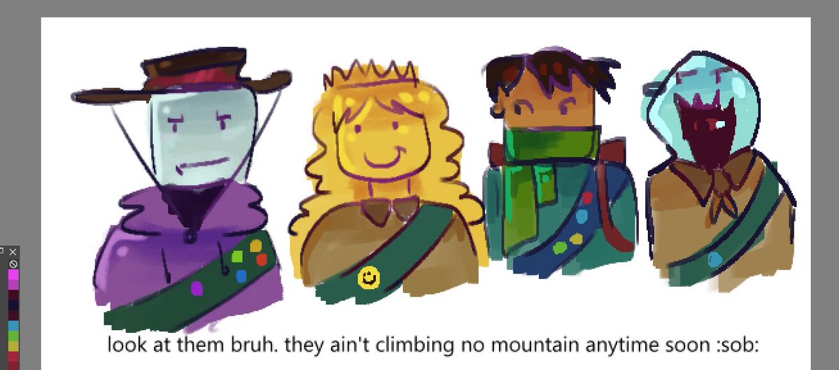 SunnyIsSane's tweet image. artblocked as hell but  i really wanted to draw them hi.  #princezamfanart #awobbuffet #microghost #jawunleashed