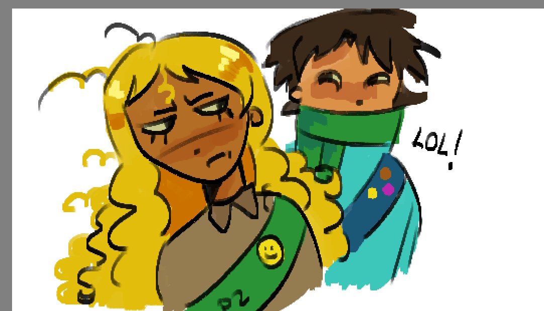 SunnyIsSane's tweet image. artblocked as hell but  i really wanted to draw them hi.  #princezamfanart #awobbuffet #microghost #jawunleashed