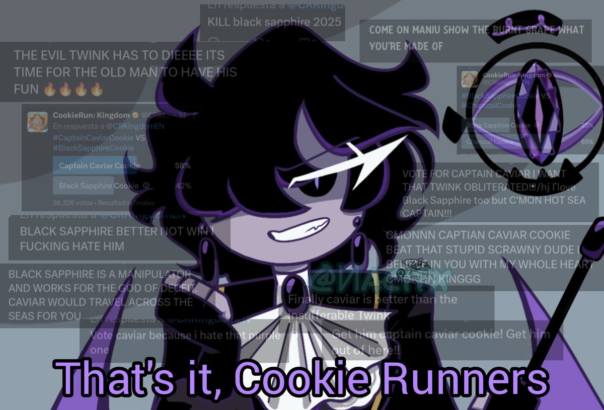 Nacitx's tweet photo. We all knew it ✋👽

#cookierunkingdom #blacksapphirecookie #HOTY https://t.co/0ZPamO2LM4