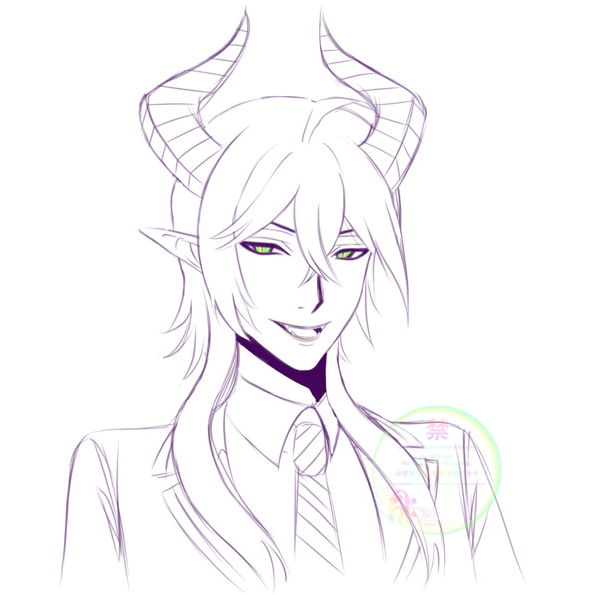 Trying to do "everyday a sketch" with Malleus so I can see my evolution ✍️ 

Day 2 

 #twstfanart #sketch #twistedwonderland