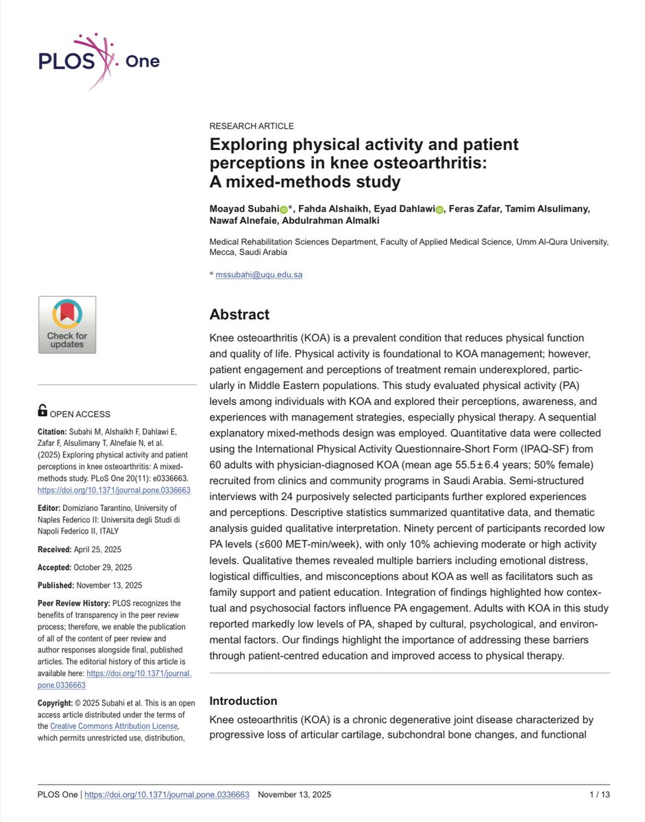 تم وبحمد الله نشر بحثنا في مجلة PLOS ONE العالمية.

ويسرّني أن أتوجّه بخالص الامتنان والشكر للدكتور <a href="/MoayadSubahi/">Dr. Moayad Subahi</a> على دعمه الكريم، وتوجيهه الدقيق والشكر موصول لزملائي المشاركين على جدهم واجتهادهم في انجاز هذا البحث الذي نعتزّ به ونعدّه خطوة أولى لجولات علمية قادمة بإذن الله.