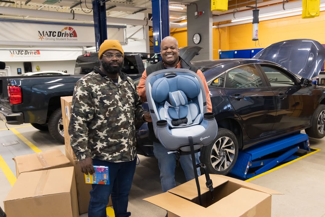 matcmilwaukee's tweet image. MATC and the @MilwaukeePolice teamed up to keep MATC student parents and their little ones safe on the road. 

Read more 🔽 
matc.edu/news/2025/11/c…