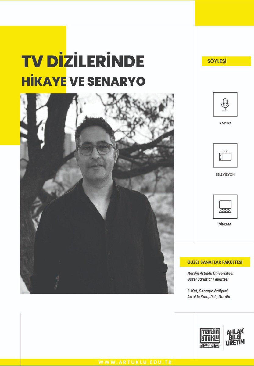 MAUGSFTopluluk's tweet photo. Mardin Artuklu Üniversitesi Güzel Sanatlar Fakültesi’nin “TV Dizilerinde Hikâye ve Senaryo” söyleşisine senarist ve yazar Ali İpek konuk oldu. Söyleşiye Prof. Dr. Mehmet Işık, Doç. Dr. Emre Aşılıoğlu ve topluluk üyelerimiz katıldı. https://t.co/nK39DRPazC