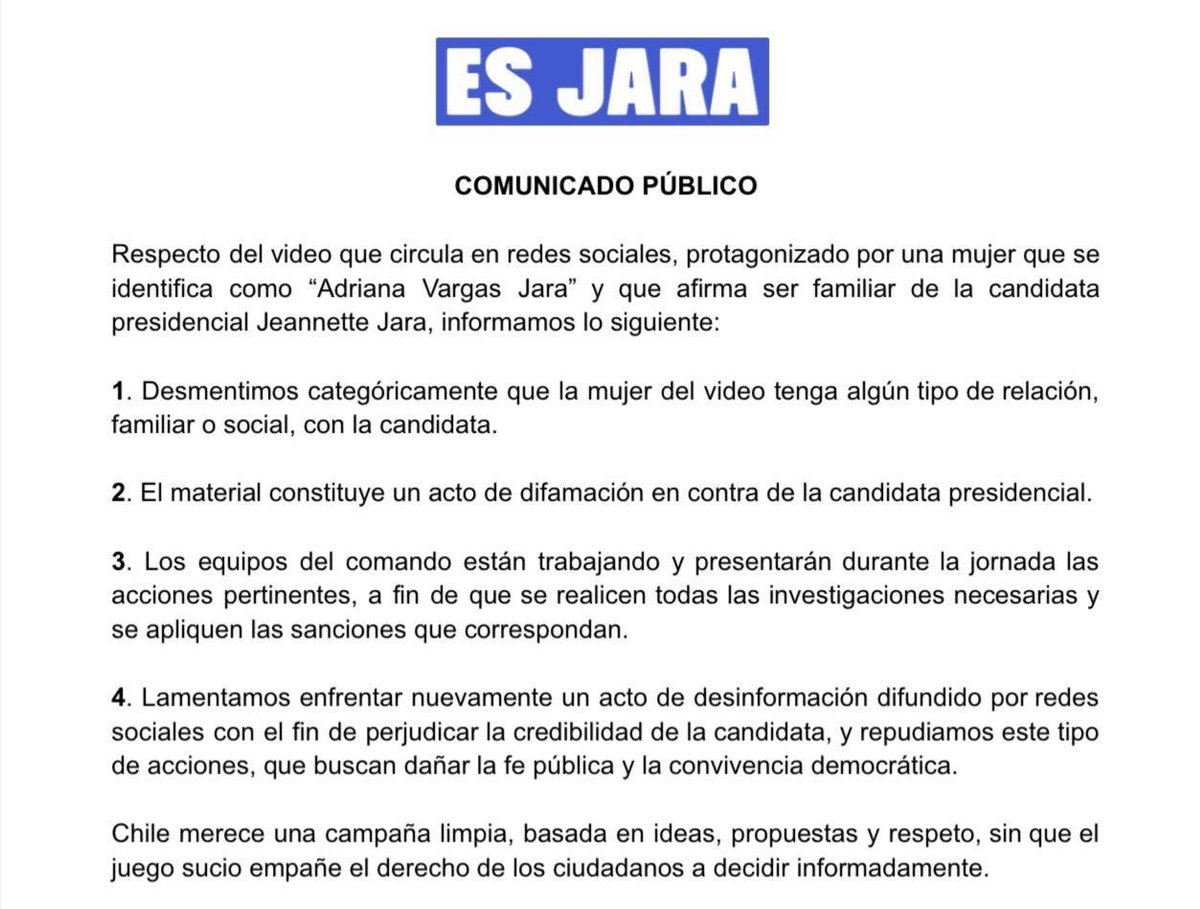 Y para variar, el video de la señora que decía ser prina de Jeannete Jara no era más que otra mentira de los mismos de siempre, y capaz que hasta pagada con nuestros ahorros previsionales.