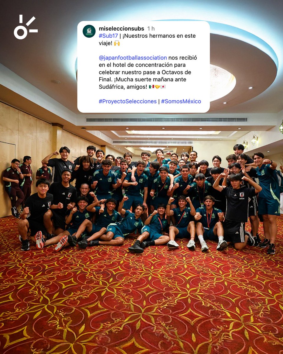 ClaroSports's tweet photo. LOS JAPONESES MÁS MEXICANOS😍🇲🇽

Así es como la selección de Japón Sub 17 recibió a México, luego de conseguir su pase a 8vos tras echar a Argentina del Mundial... ¡QUÉ JOYA DE MOMENTO!🥳 https://t.co/3dmLN4vqIM