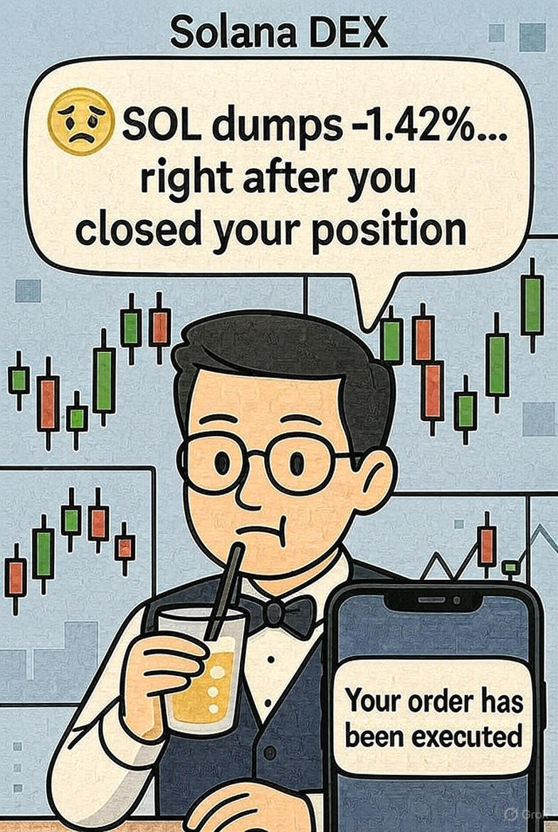 mk__crypto_'s tweet photo. When you finally cash out... and the market decides it's nap time. 😩📉 Who's got that trader's regret story? Spill in the replies!

#Solana #CryptoTrading #DEXLife #SOLDump #MemeCoinMadness https://t.co/hd0euBgq2I