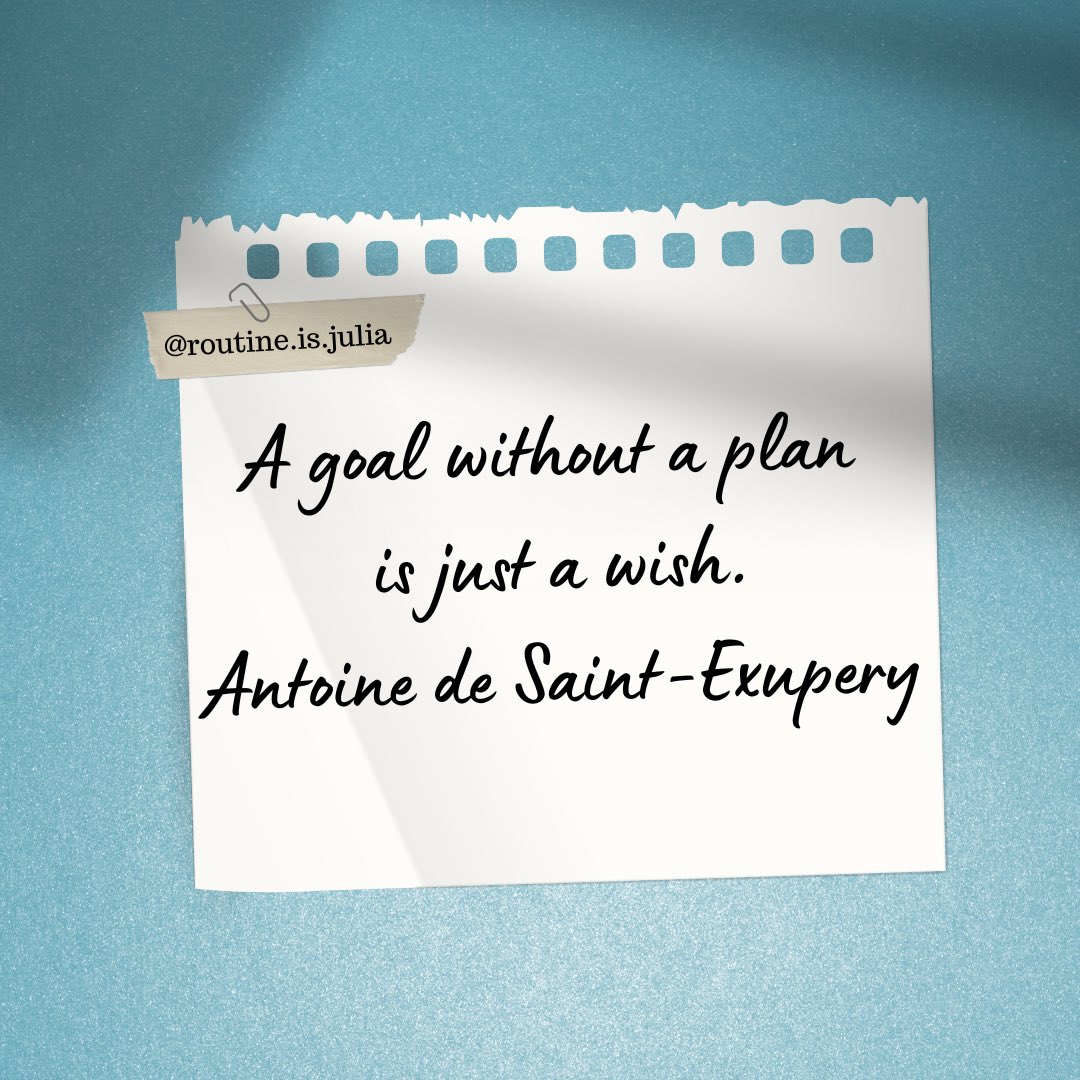 julia_routine's tweet image. 🌿
계획 없는 목표란 그저 소망에 불과하다.
- 생텍쥐페리 -