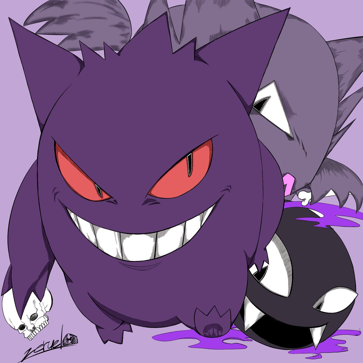 ゲンガー、ゴースト、ゴース #ポケモン #ゲンガー #ゴースト #ゴース