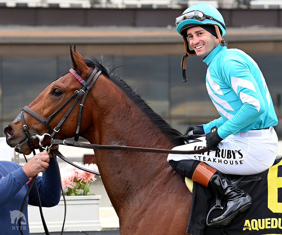 New stakes winner for <a href="/rockridgestud/">Erin Robinson</a> resident Slumber! Jaxer, a homebred for Head of Plains foaled at the farm, scooted up the rail in the stretch to pull clear. Flavien Prat guided the #NYbred in the Notebook for <a href="/GrahamMotion/">GrahamMotion</a>. Full recap: tinyurl.com/mw7dd3e4