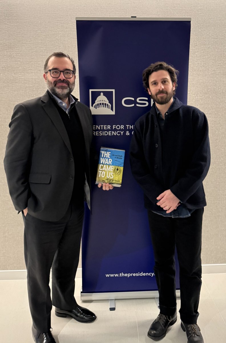 joshuachuminski's tweet image. A fantastic Friday afternoon book event at ⁦@CSPC_DC⁩ hosting the ⁦@FT⁩’s ⁦@ChristopherJM⁩ to discuss the war in Ukraine, the prospects for peace, &amp;amp; his excellent narrative history of Ukraine since Maidan through the full-scale invasion ‘The War Came to Us’.