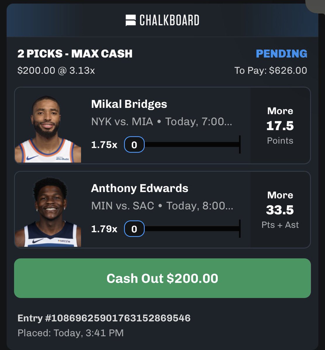 Slip for Tonight on <a href="/ChalkboardHQ/">Chalkboard</a>‼️

❤️ if Tailing

A Free Square🔥

Two Profit Boost Cards🔥

Go sign up Today👇

go.chalkboard.io/websignup-v1-t…

#gamblingx #gamblingtwitter