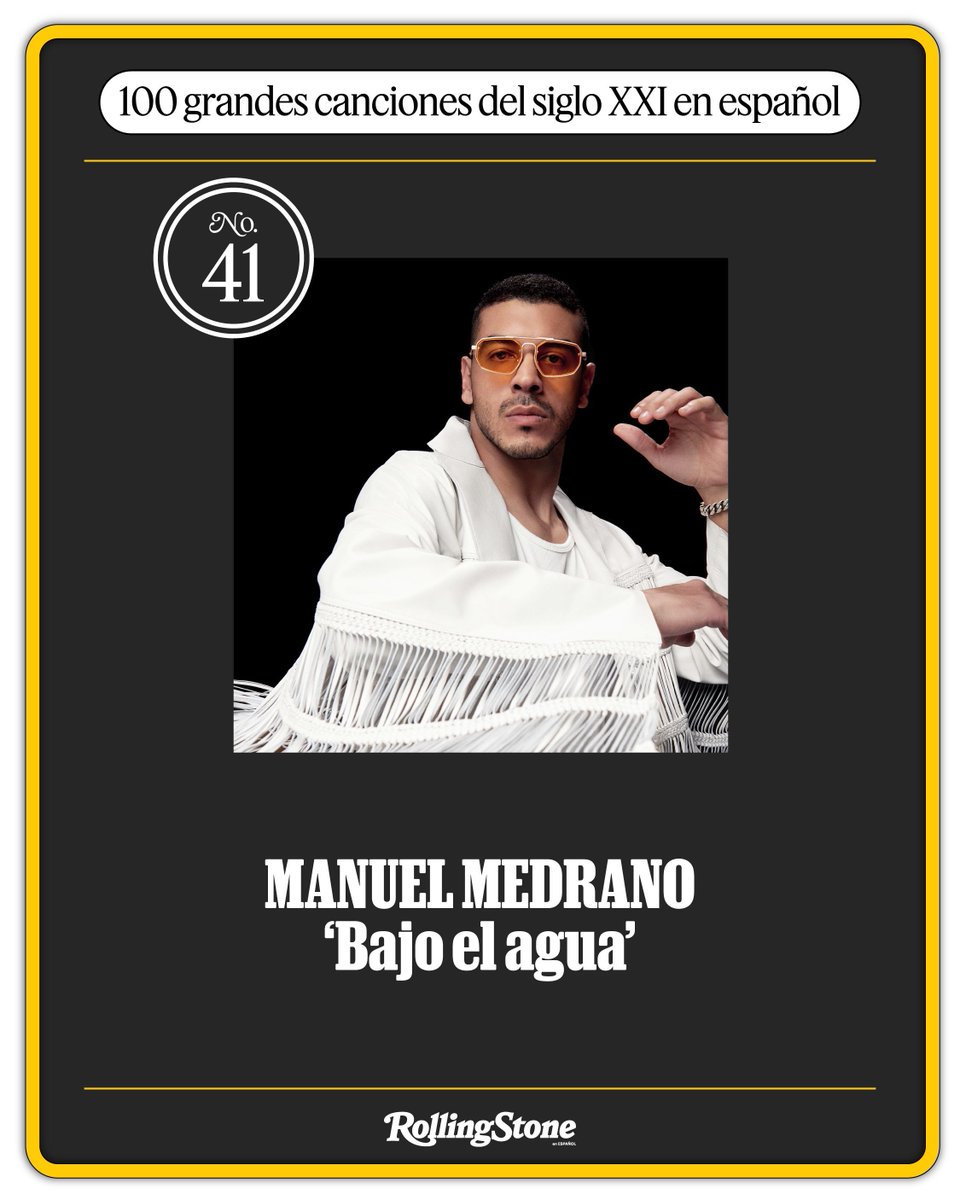 ‘Bajo el agua’ marcó el verdadero punto de partida de Manuel Medrano: una balada íntima que se volvió himno y definió la esencia de su primera etapa, consolidándolo como una de las voces más queridas del pop latino del siglo XXI.

🚨 es.rollingstone.com/100-grandes-ca…