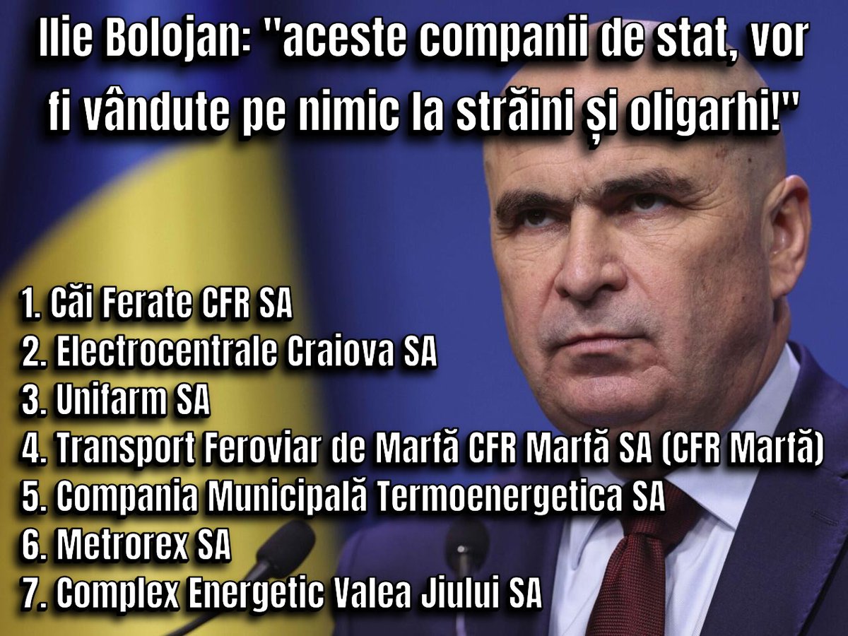 mariandidthis's tweet image. #Romania #CFR #Metrorex #Unifarm #Tradare #Bolojan #RomaniaVanduta #Demisia #RomaniaJefuita #CFRMarfa 

🚨 Români, treziți-vă! 🚨

Demiteți-l pe acest hoț înainte să rămânem fără nimic! 👇