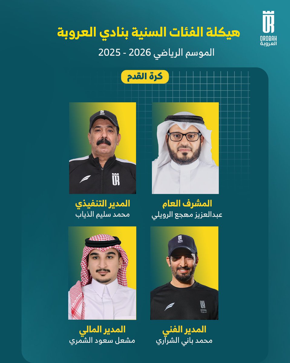 📋 | هيكلة الفئات السنية بنادي العروبة