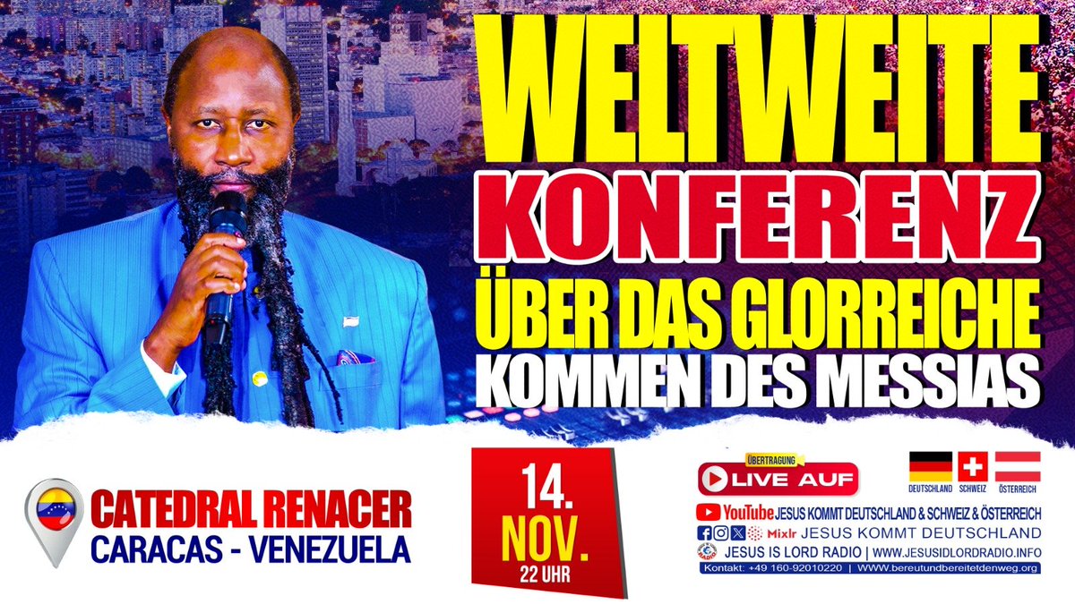 Lass uns alle einschalten. Der HERR ruft alle Nationen buße zu tun und für das Kommen des MESSIAS vorzubereiten.