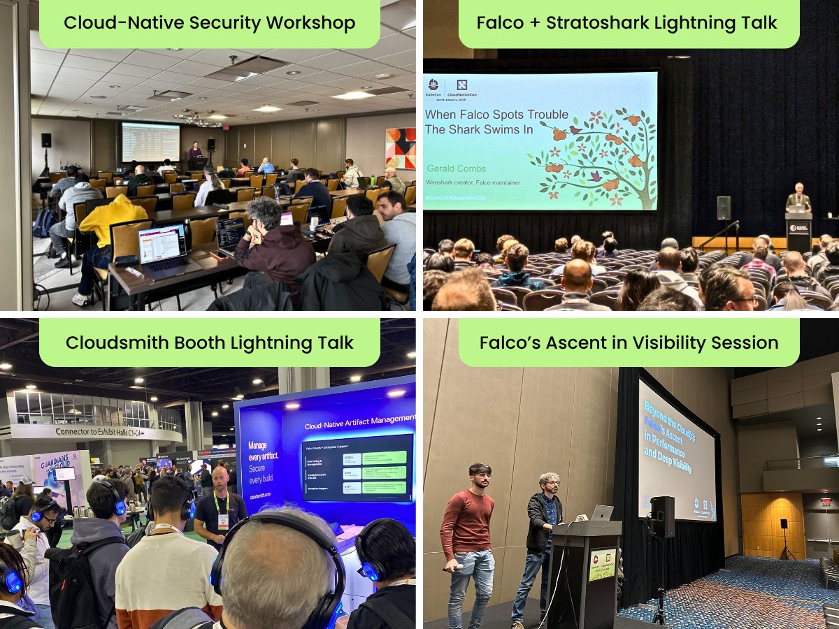 sysdig's tweet image. Cloud-native. Open source. Community at full throttle. 🔥

From racing supercars with security leaders to engaging OSS @Falco_org + #Stratoshark sessions following the new integration launch — @KubeCon_ NA was packed with momentum! 🚀

The Falco kiosk and Sysdig booths were…