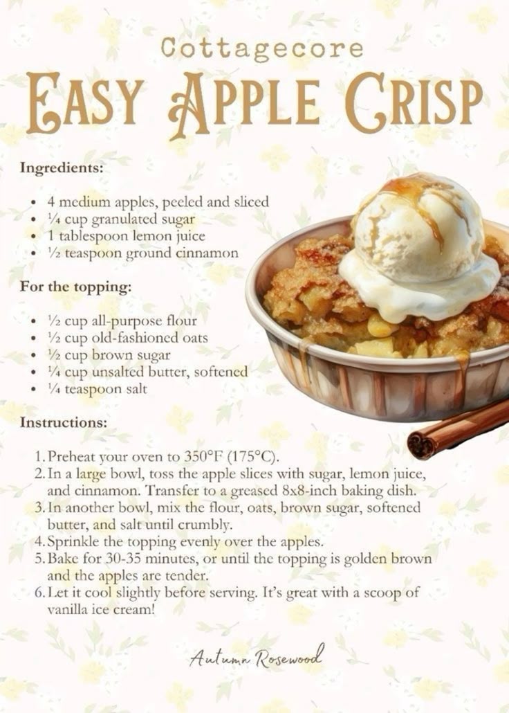 Slidecube99's tweet image. When apples meet crumble… magic happens.🍏✨ What do you pair it with?