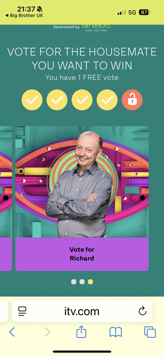 LukeMarsden's tweet image. KEEP VOTING RICHARD ANOTHER 5 ✔️✔️✔️✔️ #bbuk