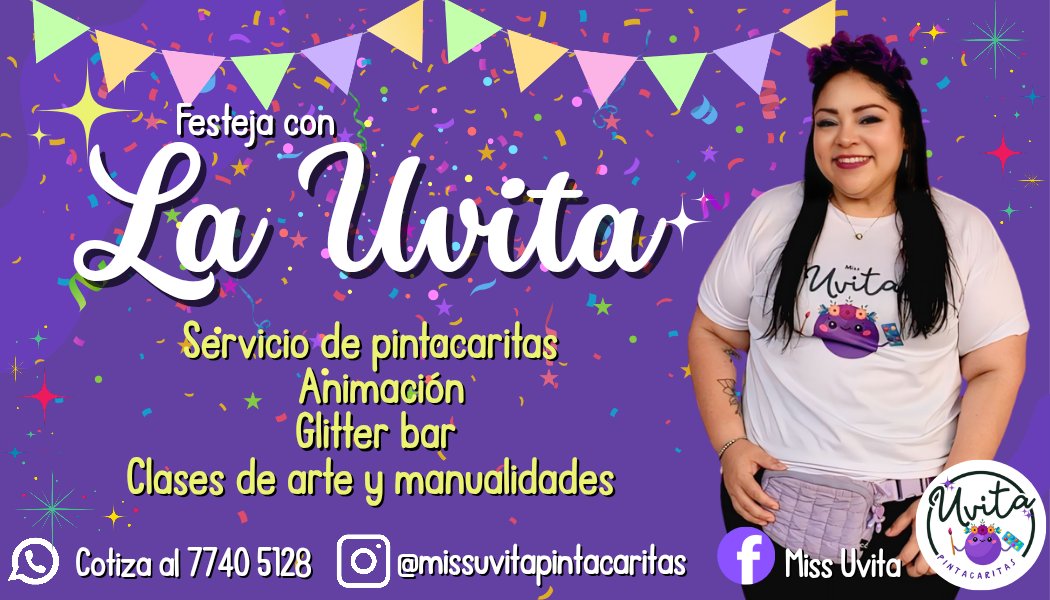 A la orden para sus festejos, tenemos fechas disponibles para noviembre y diciembre, cotice y agende ya 💜
Si me escribe y dice que me vio en esta red social le hacemos un descuentito de temporada.🎨
Si me regalan un RT llegamos a más personas :)