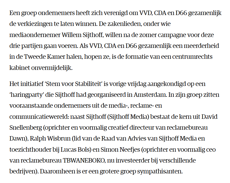 <a href="/CafeKockelmann/">Café Kockelmann</a> <a href="/nrc/">NRC</a> <a href="/hugologtenberg/">Hugo Logtenberg</a> Beste hr Logtenberg, kunnen we het er ook over eens zijn dát Yesilgoz óp een leugen (nareis op nareis) het kabinet heeft laten vallen, met alle gevolgen van dien? En dat dat een nogal breed aanvaard feit is? 
Dit schreef NRC btw over "Stem voor Stabiliteit": 
>>
