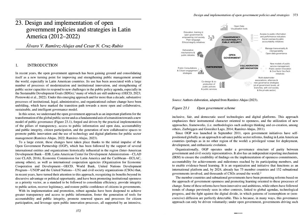 RIGA_LATAM's tweet image. Design and implementation of open government policies and strategies in Latin America [Handbook of Public Policy in Latin America, 2025] Available for download at: bit.ly/DesignOpenGovP… @GIGAPP @TheOpenGovLab @cesarncruz @redmatriz
#OpenGov #GobiernoAbierto #OpenPublicPolicy