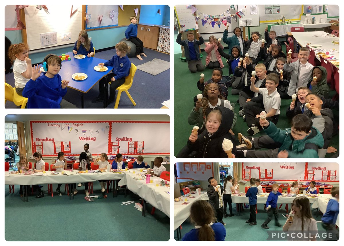 We continued our school’s birthday celebrations with our indoor “street” party! Thank you to Mr Duffy for our very tasty treat! 🍦