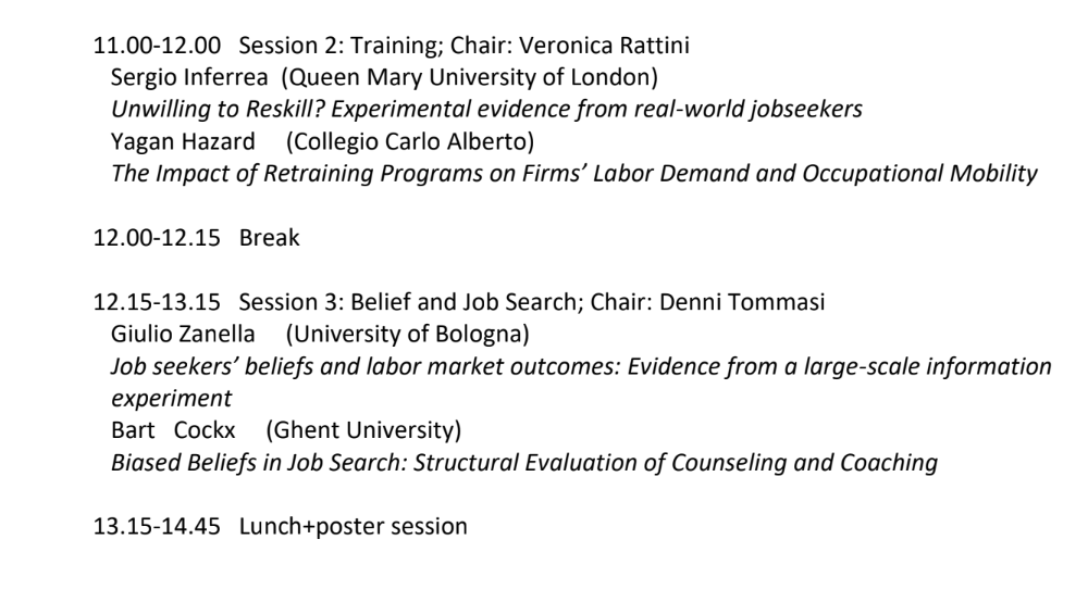 DSE_Unibo's tweet photo. ๐ข Workshop โ Wed 19 Nov
๐ฃ 8:30โ17:45 ๐Auditorium & Teams
๐ Frontiers of Active Labour Market Policies
A full-day event on innovations and evidence in ALMPs, featuring international scholars and policy experts.
๐ Program:
#EconTwitter #LabourEconomics #ALMP https://t.co/ELbxZEpOAM