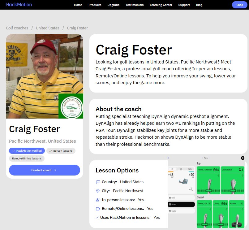 Get DynAligned here linktr.ee/dynaligngolf
Measure. Don’t guess.  Proud to be recognized as a HackMotion Verified Putting Instructor. #Hackmotion #putting #golf #golfing #golflife #golfswing #golfstagram #golfcourse #golfer #pga #instagolf #golfaddict #putter #golfislife #yips