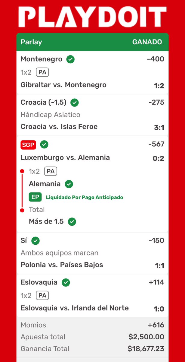 REGALARÉ $2000 entre los RT Y ❤️ de este tweet 
 
PARLAY +616 ⚽️⚽️✅✅✅ una perra locura lo que acabamos de cobrar en el grupo PREMIUM 🫶🏾🐨🐨

$2500 >>>> $18,677 🤯🤯🤯💥 estamos en OTROOOOO PUTO NIVEL 

LA KOALAAAANETAAAA 🚍🚍🐨

Sacamos FREE PARLEY DE NBA ? Comenten 👀👀👀