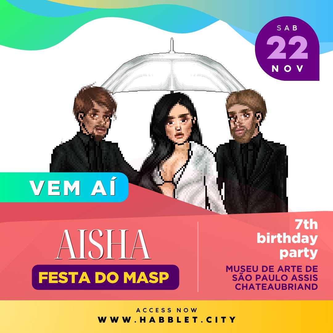 Aisha está confirmada!
A nossa artista principal na Festa do MASP, celebrando os 7 anos da HausOfFashion.
Uma noite para marcar história, e brilhar ao nosso lado. 💙✨