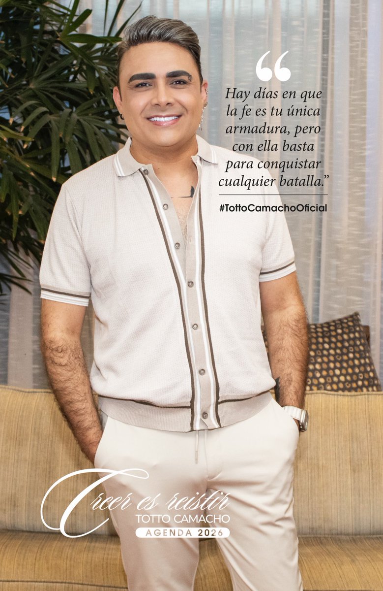 CREER ES RESISTIR AGENDA 2026 #tottocamachooficial 
“No busco encajar en tu mundo, yo vine a crear el mío y a quien le quede grande… que se haga a un lado.”
