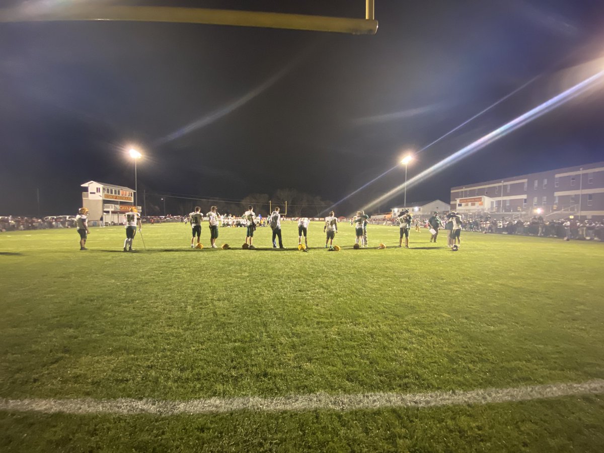 It’s one of my favorite, yet bittersweet traditions up here

Coach Rashawn Harvey and his Kearney Catholic seniors with one last hug on the goal line. A group that I’ve covered all 4 years in one way or another. A group that’s grown so much from freshman year to now

#nebpreps