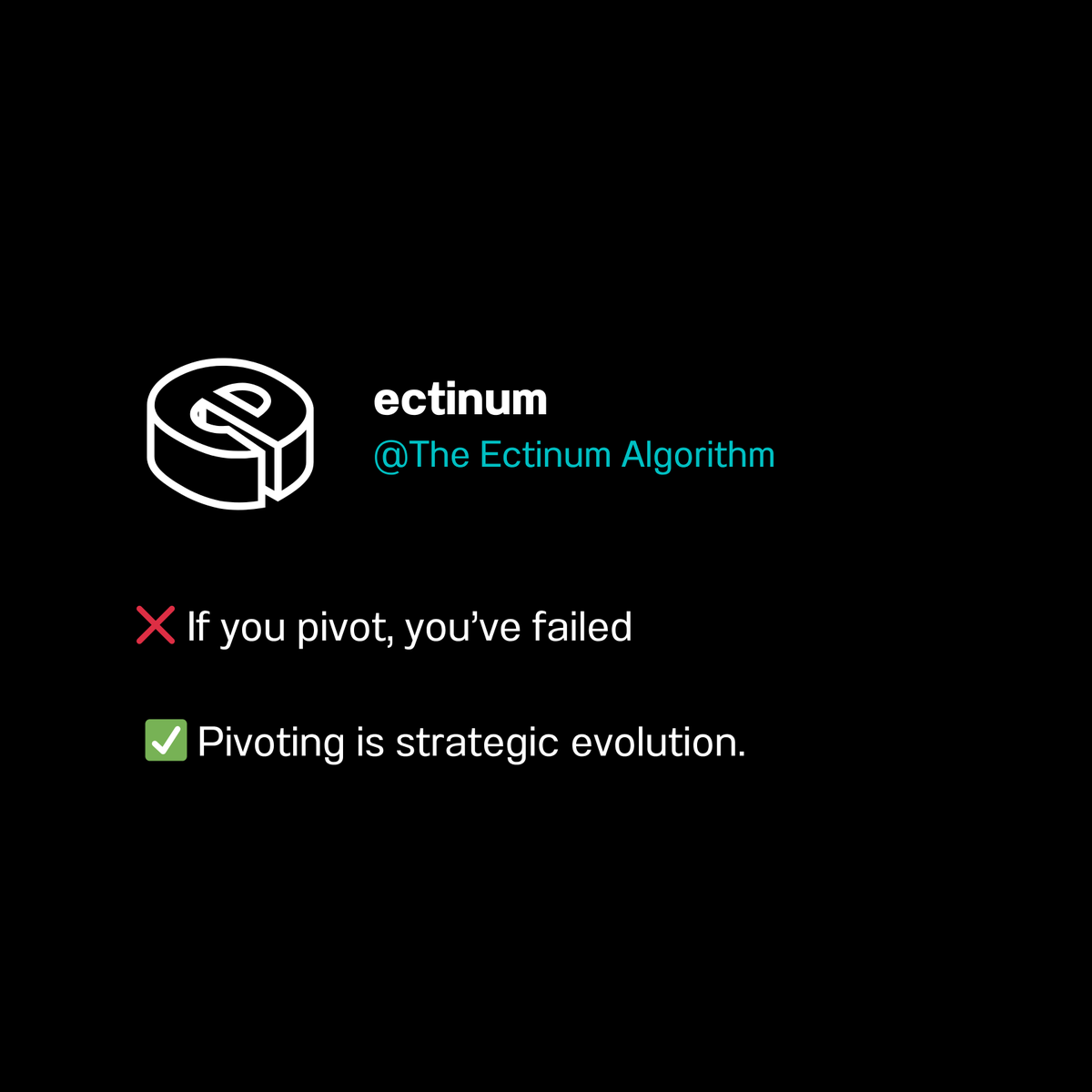ectinumtheory's tweet image. &quot;The best idea always wins.&quot;
 Execution beats ideas every time.
 #StartupExecution #BusinessReality #FoundersTruth