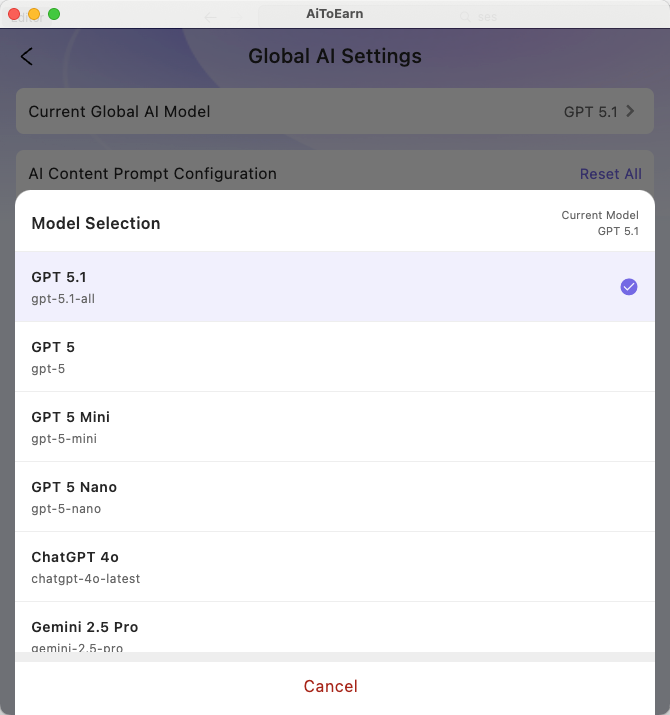 0xDaoo's tweet photo. GPT5.1 is now available on Aitoearn. #GPT #GPT5 #AI #AITOEARN #LLM https://t.co/iIarHX4ZWm