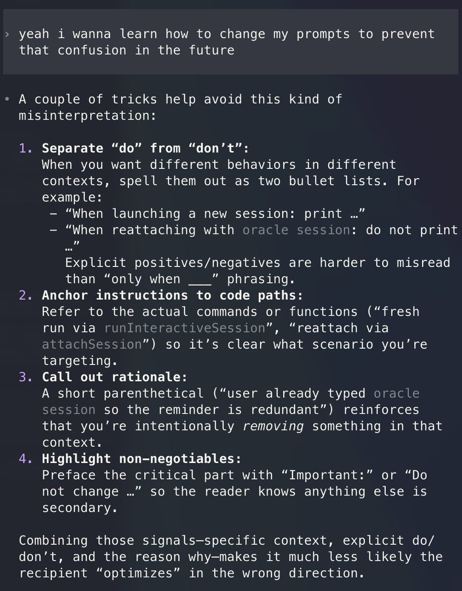 when you're having a bad run with your agents, you can always introspect and just ask it what part was unclear.