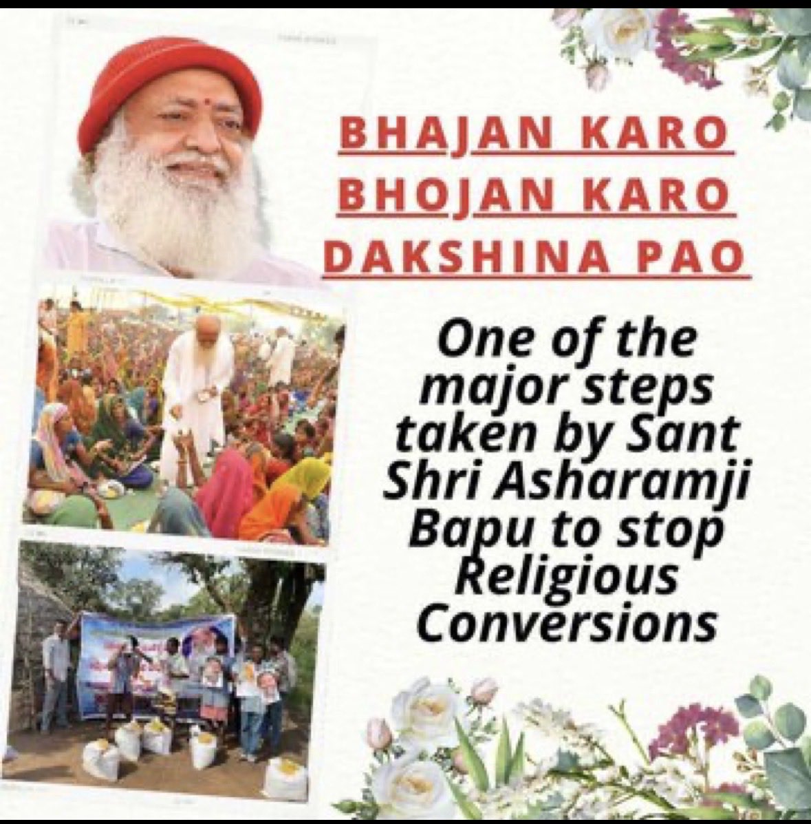 patel_chhagan's tweet image. Sant Shri Asharamji Bapu has dedicated over 60+ Yrs to protecting Sanatan Dharma Sanskriti &amp;amp; preventing Dharmantaran. His efforts inspired lakhs to return to their roots &amp;amp; embrace the values of our timeless culture. #स्वधर्मे_निधनं_श्रेयः - पर: धर्म भयावह 🕉️🕉️🙏🙏✅