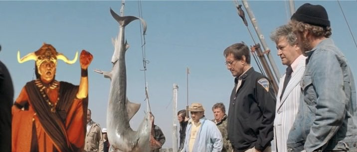 “Now look, Mola Ram.  Let’s be reasonable.  This is not the time or the place to perform some kind of a half-ass autopsy on a fish!”