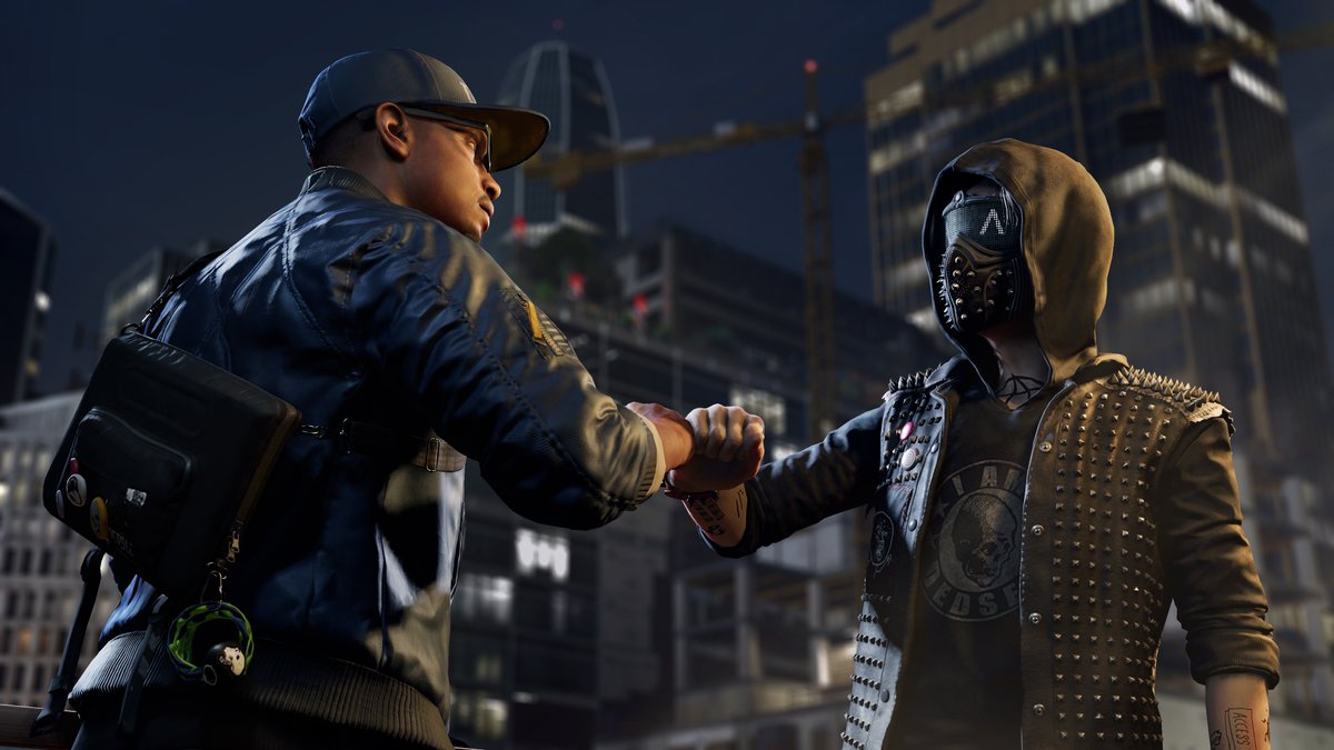 Ubisoft's tweet image. Marcus and Wrench forever 🤜🤛 

Happy anniversary #WatchDogs2