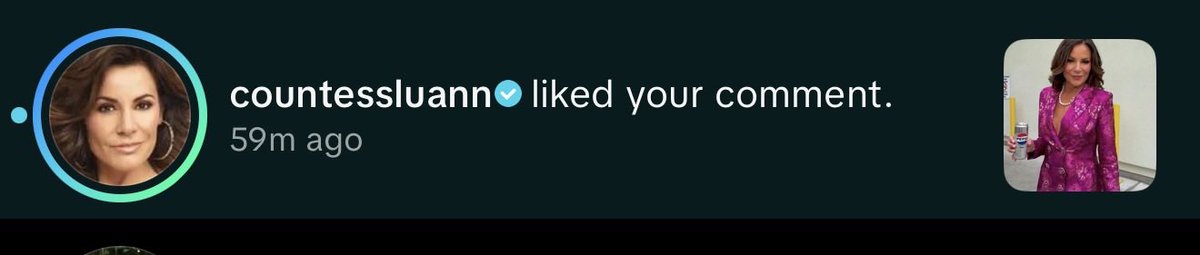 everytime I get a Luann notice I feel like I touched hands with god <a href="/CountessLuann/">Luann de Lesseps</a>