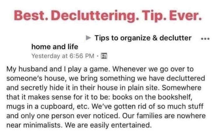 Neilfan12's tweet image. 🏠🗑 #House #Declutter 💡🤣 #Brilliant #Tips 🗑🏠