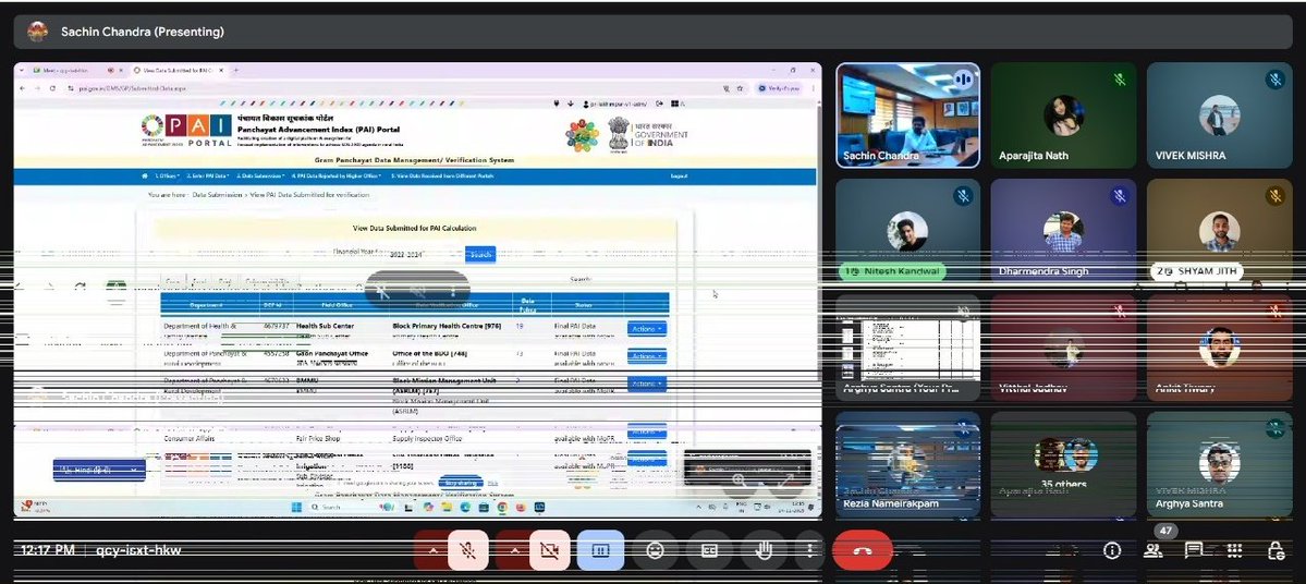 PCMGPCs's tweet image. VC held on 14.11.2025 on the PAI 2.0 Data Validation process led by MoPR Consultant. All PRAs &amp;amp; State Programme Coordinators joined. Discussed all 116 questionnaires, observations, and validation steps for accurate reporting.
#PAI2 #MoPR #DataValidation #PanchayatiRaj
